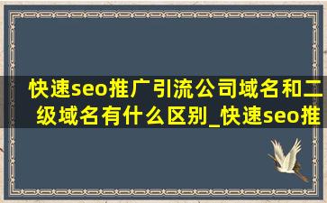(快速seo推广引流公司)域名和二级域名有什么区别_(快速seo推广引流公司)域名和二级域名的区别