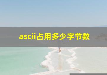 ascii占用多少字节数