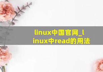 linux中国官网_linux中read的用法