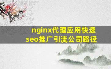 nginx代理应用(快速seo推广引流公司)路径