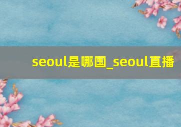 seoul是哪国_seoul直播