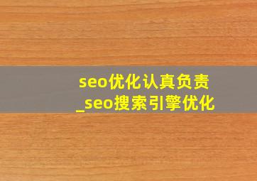 seo优化认真负责_seo搜索引擎优化