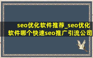 seo优化软件推荐_seo优化软件哪个(快速seo推广引流公司)用
