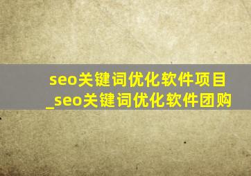 seo关键词优化软件项目_seo关键词优化软件团购