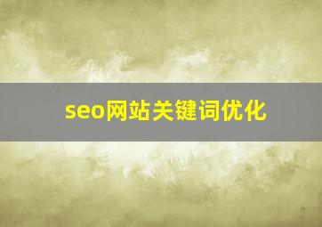 seo网站关键词优化