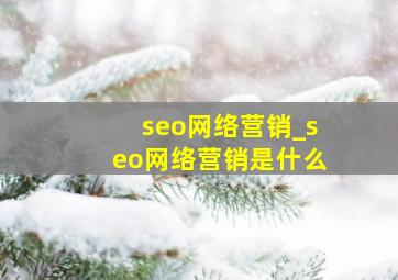 seo网络营销_seo网络营销是什么
