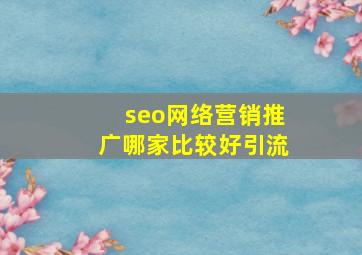 seo网络营销推广哪家比较好引流