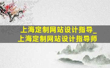 上海定制网站设计指导_上海定制网站设计指导师