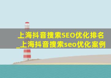 上海抖音搜索SEO优化排名_上海抖音搜索seo优化案例
