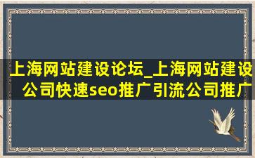 上海网站建设论坛_上海网站建设公司(快速seo推广引流公司)推广