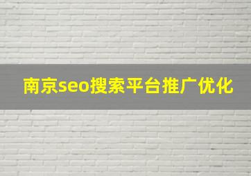 南京seo搜索平台推广优化