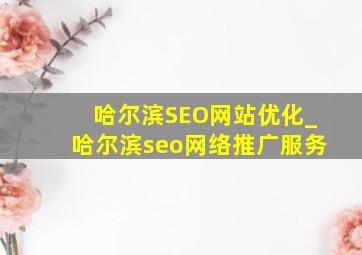 哈尔滨SEO网站优化_哈尔滨seo网络推广服务