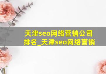 天津seo网络营销公司排名_天津seo网络营销