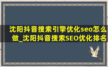 沈阳抖音搜索引擎优化seo怎么做_沈阳抖音搜索SEO优化排名