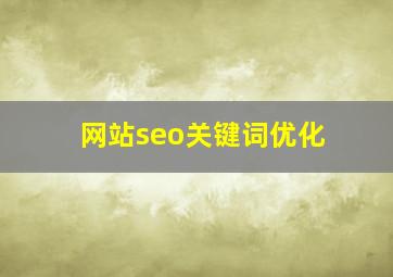 网站seo关键词优化